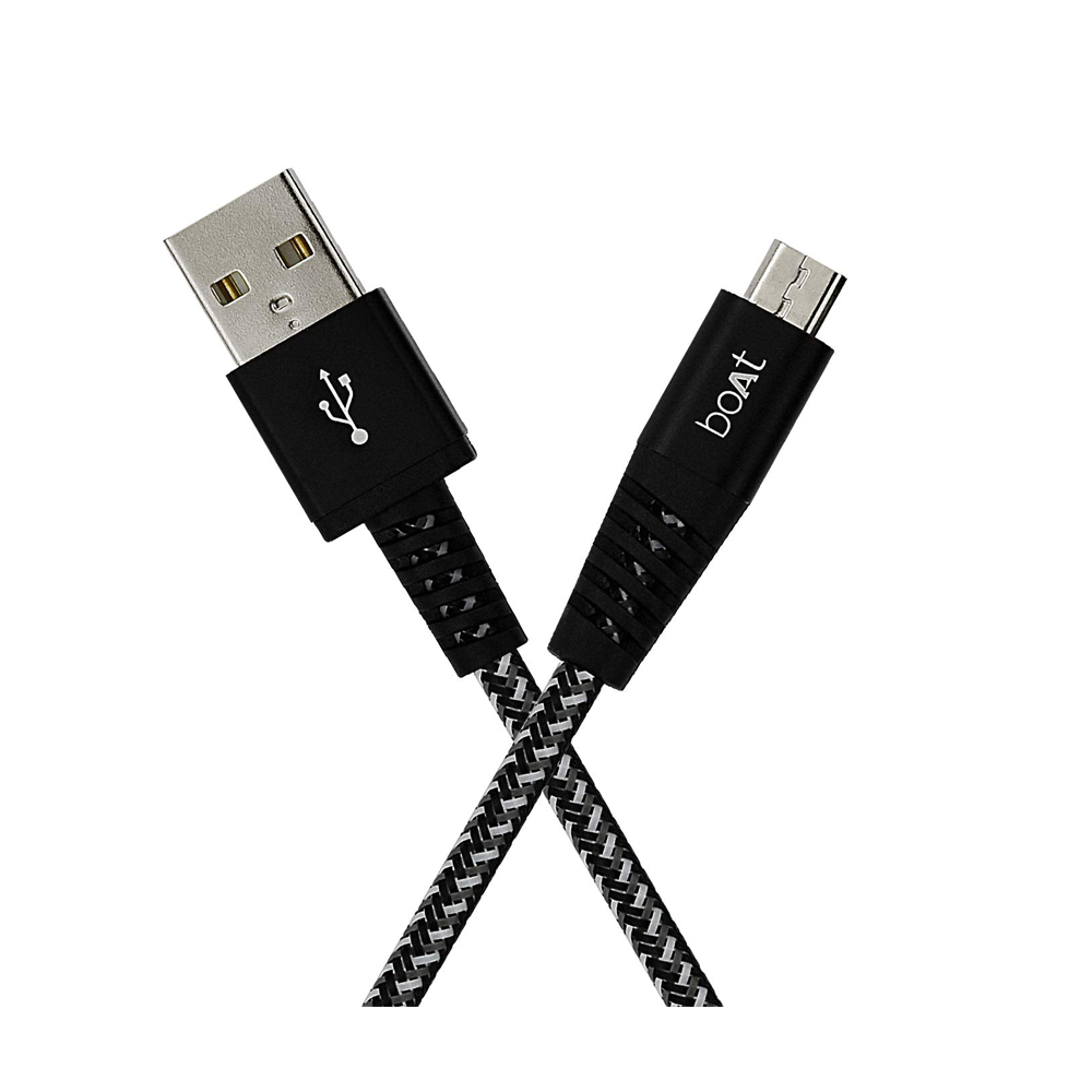 boAt Rugged v3 Extra Tough Unbreakable Braided Micro USB Cable 1.5